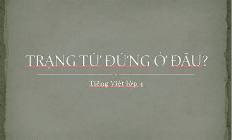 tân ngữ đứng ở đâu