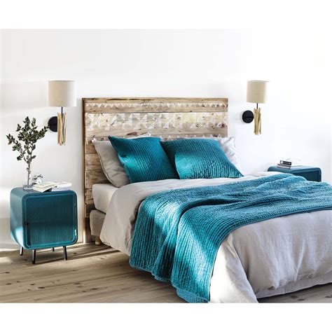 Tête de lit en bois massif et coton L 160 cm Joséphine Maisons du Monde