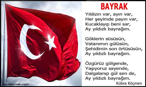 türk bayrağı ile ilgili şiirler 3 kıtalık