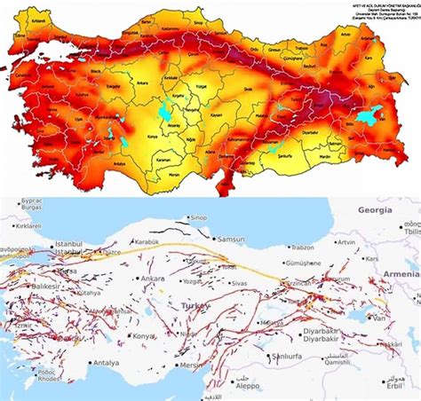türkiye'nin fay hatları haritası