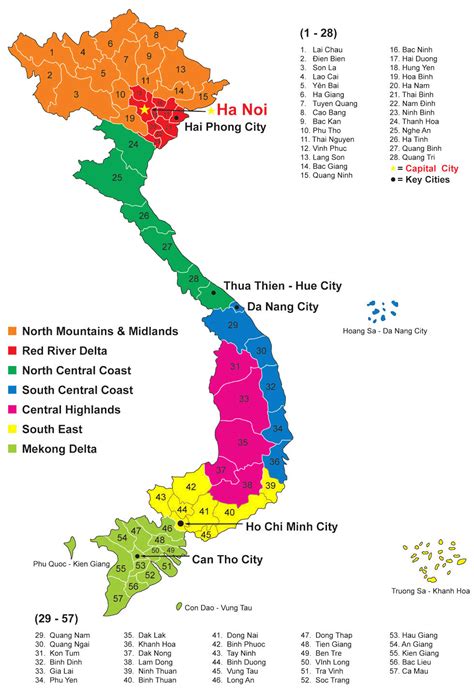 tỉnh thành ở việt nam