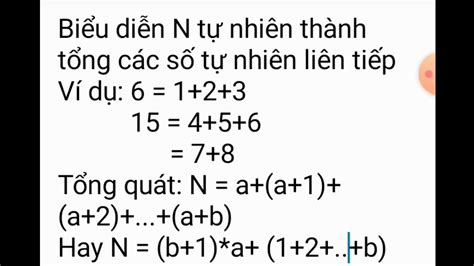 tổng các số tự nhiên liên tiếp