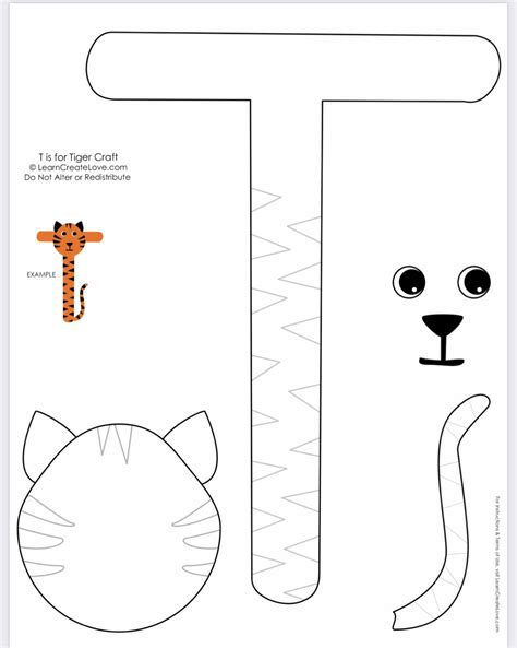 T For Tiger Printable Prk