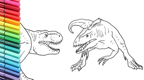 t rex vs indominus rex coloring pages
