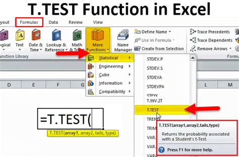 5 Ways T Test Formula Excel