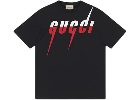 Gucci TShirt with Gucci Blade Print (Black) Magliette, Maglie, T