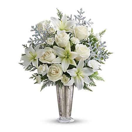 t133-1b sweet thoughts roses lily bouquet