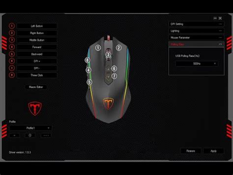 T16 Wired Gaming Mouse Driver Software