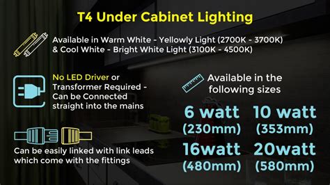 T4 20W Fluorescent Link Light Under Kitchen Pelmet Fitting