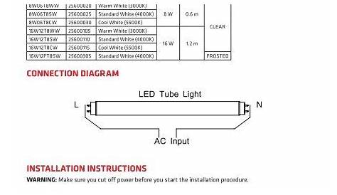 T8 Led Tube Light Installation Guide Wiring Diagram Manual EBooks Wiring