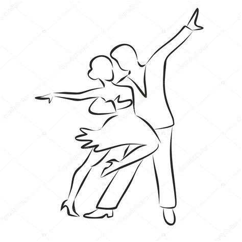 tańcząca para szablon