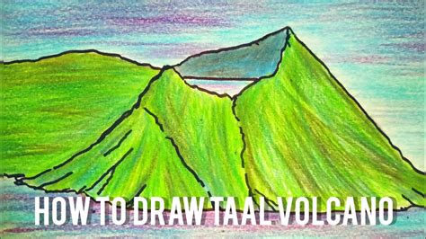 taal volcano eruption drawing