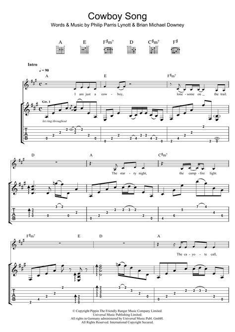 tab for cowboy song