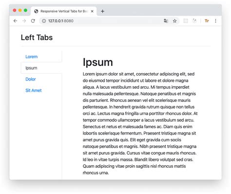 tab in bootstrap 4