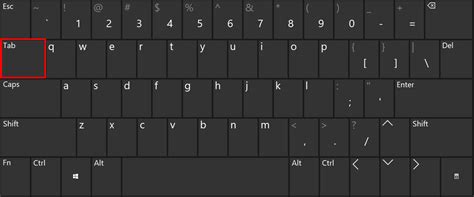 Tab Key In Keyboard