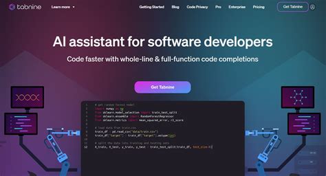 Tab Nine AI code prediction interface