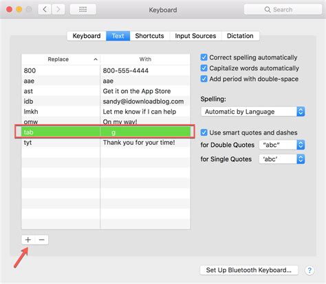 Tab Shortcut Mac