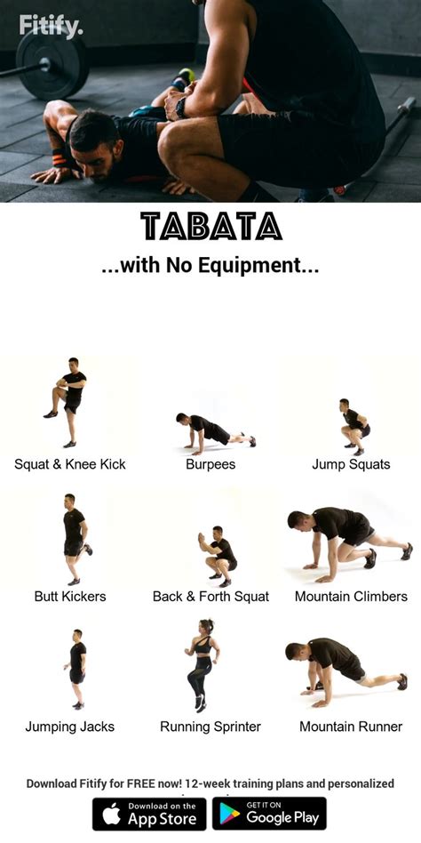 tabata workout routines for men