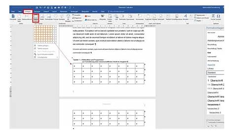 Word - Tabellen-Standardformat festlegen