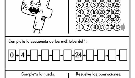 ? Tabla de multiplicar del 4 | Fichas + Ejercicios GRATIS