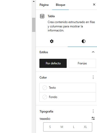 Tabla Html Wordpress