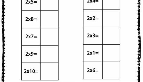 Fichas para repasar las tablas de multiplicar