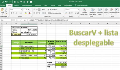 Tablas Excel Buscarv