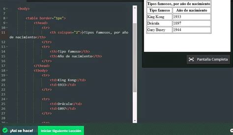Tablas Html Combinar Celdas