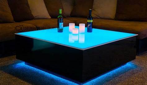 Table Basse Lumineuse à LED Multicolore STONE à Prix