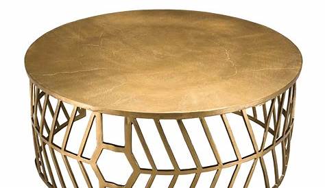 Table Basse Metal Dore Carree En Marbre Et Gatsby Maisons Du Monde