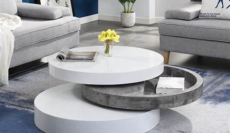 Table Basse Modulable Laquee Blanc Et Gris Disco Table Basse Design