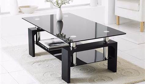 Table Basse Verre Et Acier Noir Carree Achat Carree