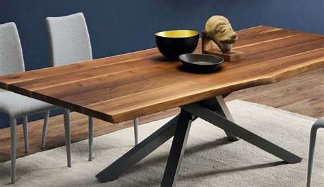 Table Bois Pied Metal Design Scandinave U En Acier Métal
