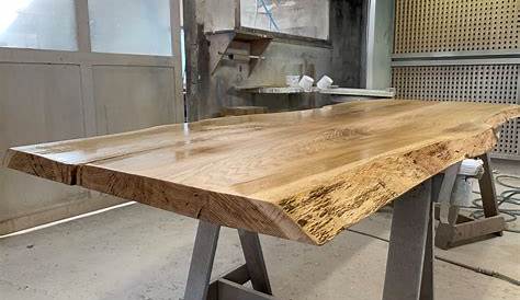 Fabrication d'une table en chêne massif brut surmesure G