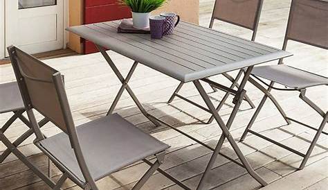Table De Jardin Aluminium Pliable Pliante Rectangulaire Azua Tonka