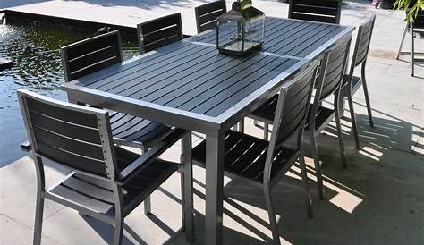 Table De Jardin Aluminium Ceram /plateau Céramique Café