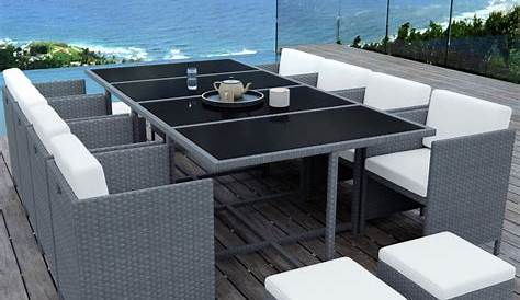 Table basse de jardin de luxe en acier design Goupille