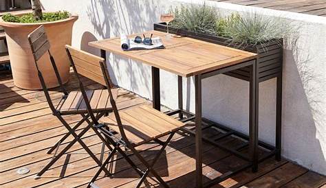 Table De Jardin Pour Balcon Rectangle, Pliante, Terrasse