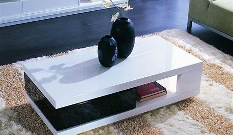 Table basse de salon séjour Design Moderne noir et blanc