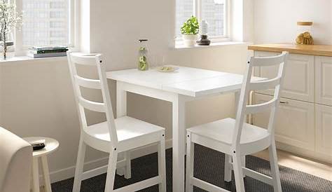Table Et Chaise Encastrable Ikea LUND Ensemble à Manger 4 Personnes Style Industriel