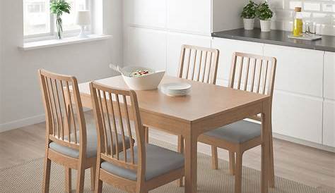 LANEBERG / EKEDALEN Table et 4 chaises blanc, blanc gris