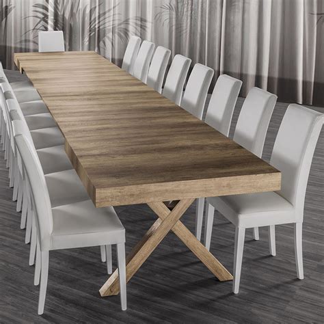 Table extensible rallonges intégrées bois chêne clair Muse