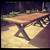 table exterieur bois et metal