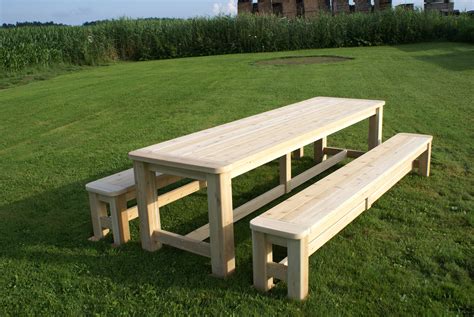 table avec banc en bois pour jardin Agencement de jardin aux