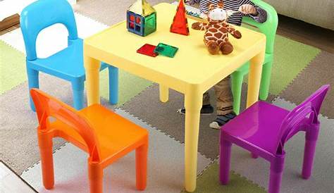 Table For Kids 6-8 Yrs Old Play Room KidKraft Multicolor Rectangular Kid's