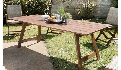 Table de jardin pliante 220x90cm en bois d'Acacia NANG