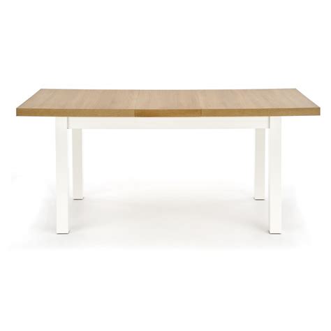 Table à manger ovale extensible bois massif blanc PRAGUE Tables à