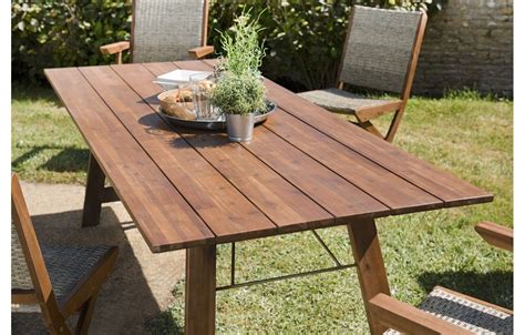 Table de jardin extensible en bois d'acacia FSC 6 à 8 places HANOÏ