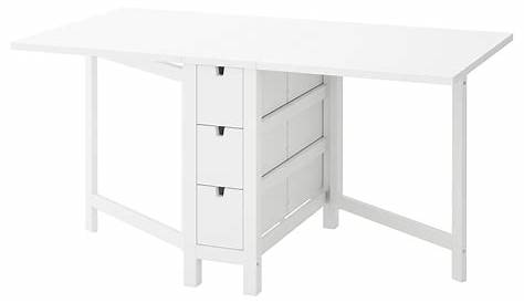 NORDEN Table à rabat, blanc, matériau durable IKEA