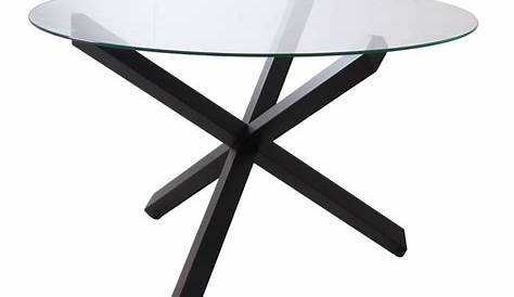 Plateau verre table ronde Table de lit